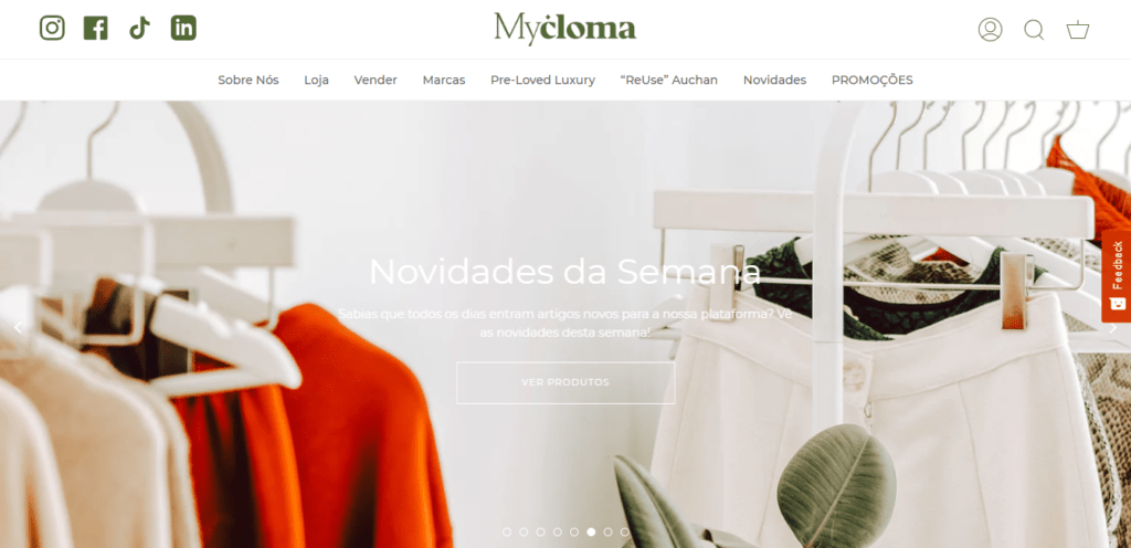 MyCloma para venda de roupa usada