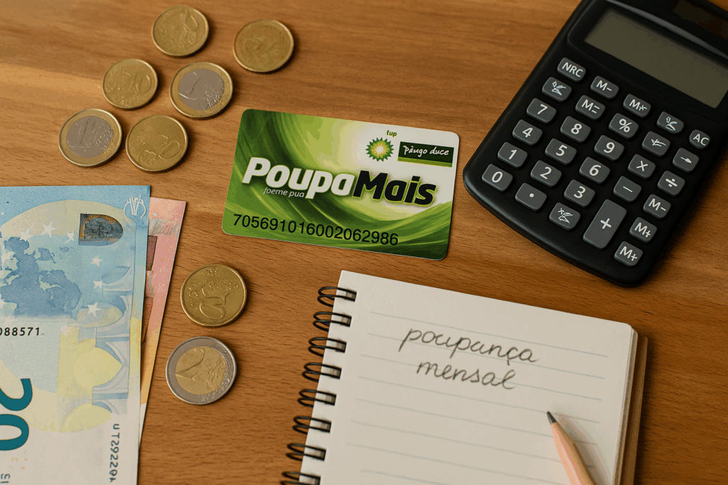Poupança mensal com o Cartão Poupa Mais