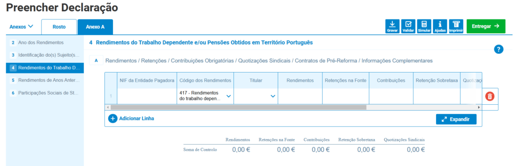 Quadro 4A - IRS Jovem