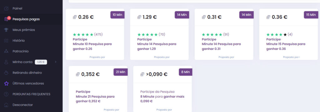 Surveoo - painel de pesquisas